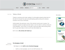Tablet Screenshot of cocoamanifest.net